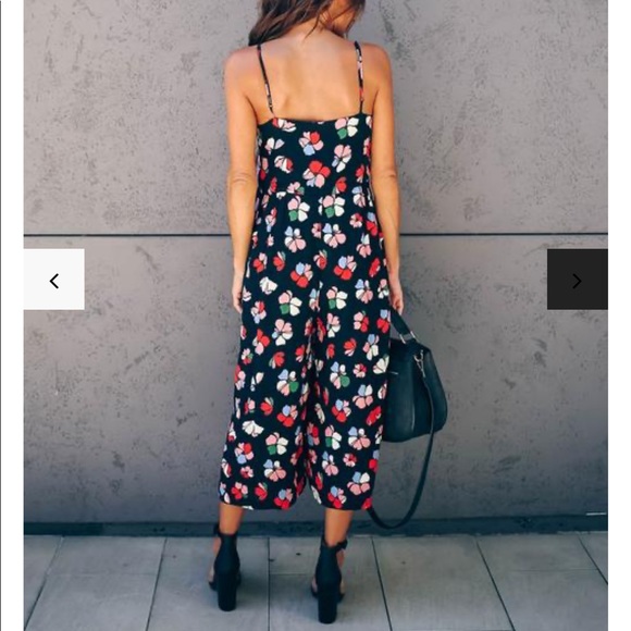 Pocketed Floral Jumpsuit - Picture 3 of 3